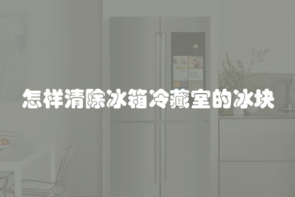 怎样清除冰箱冷藏室的冰块