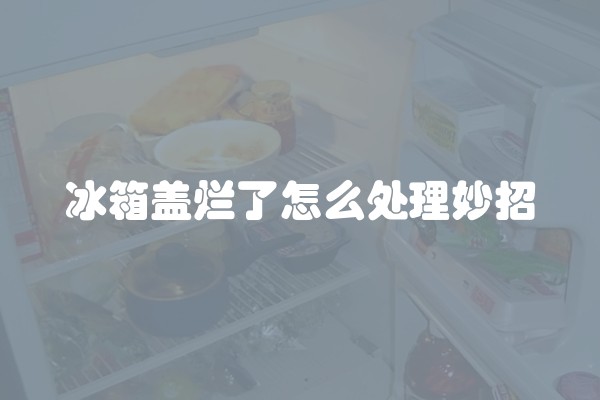 冰箱盖烂了怎么处理妙招