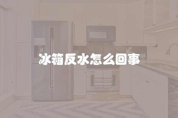 冰箱反水怎么回事