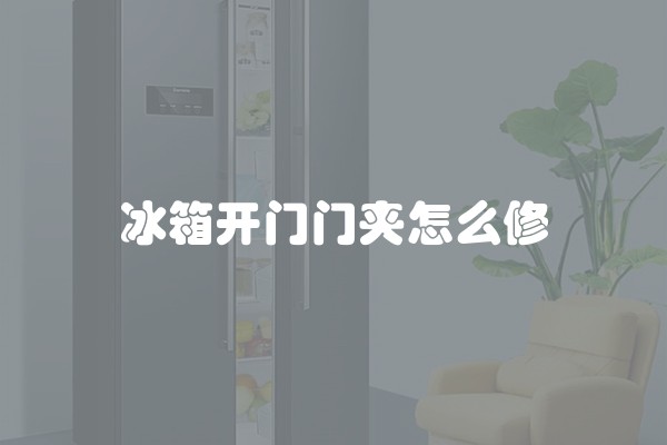 冰箱开门门夹怎么修