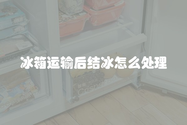 冰箱运输后结冰怎么处理