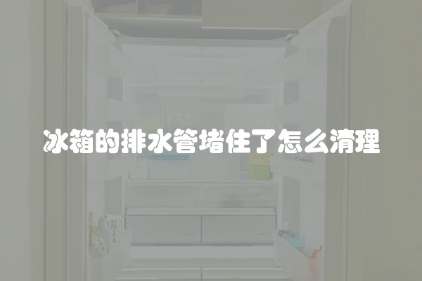 冰箱的排水管堵住了怎么清理
