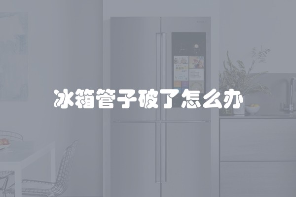 冰箱管子破了怎么办