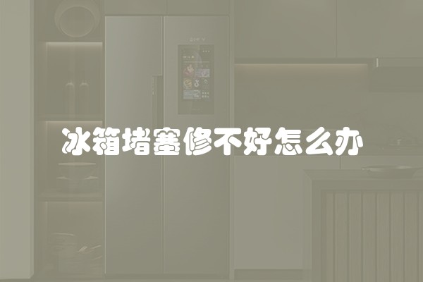 冰箱堵塞修不好怎么办