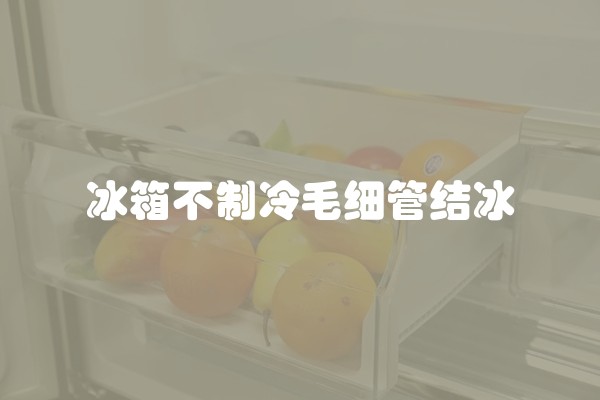冰箱不制冷毛细管结冰
