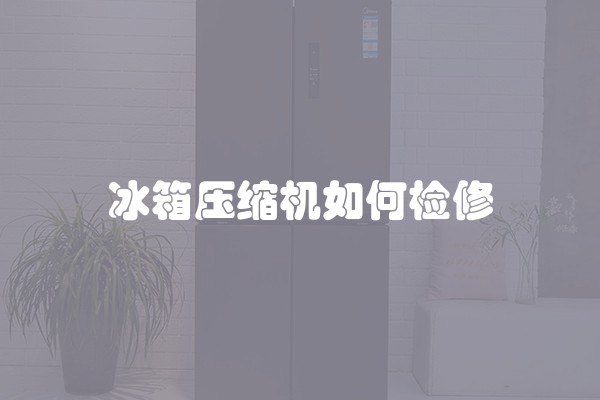 冰箱压缩机如何检修