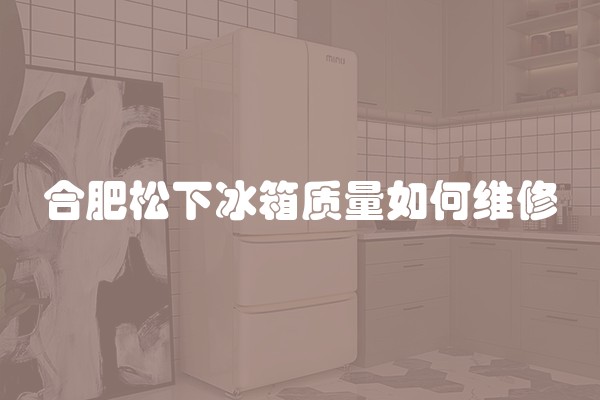 合肥松下冰箱质量如何维修