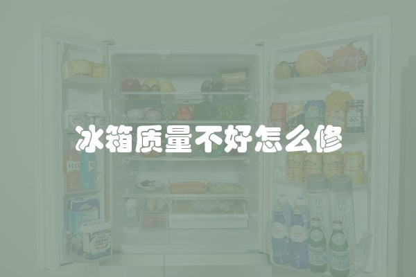 冰箱质量不好怎么修