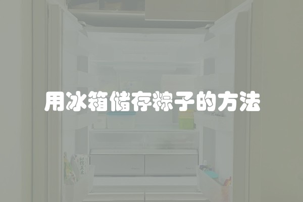 用冰箱储存粽子的方法