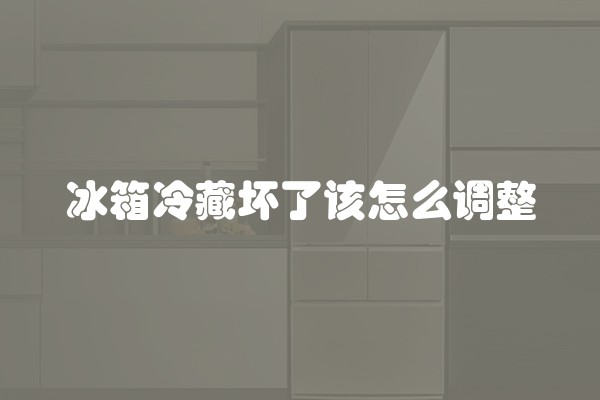冰箱冷藏坏了该怎么调整