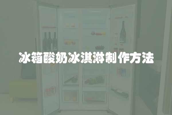 冰箱酸奶冰淇淋制作方法