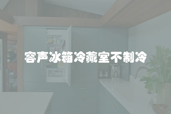 容声冰箱冷藏室不制冷