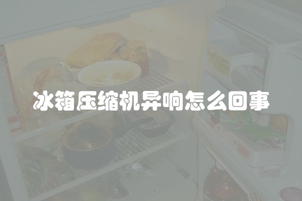 冰箱压缩机异响怎么回事