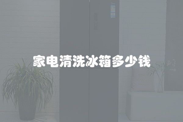 家电清洗冰箱多少钱
