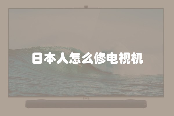 日本人怎么修电视机