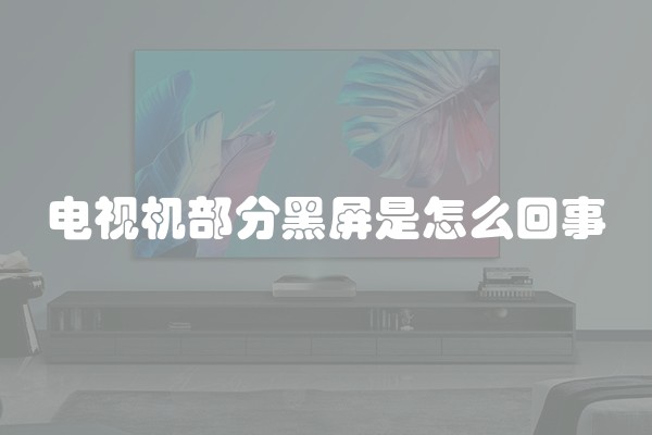 电视机部分黑屏是怎么回事