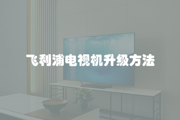 飞利浦电视机升级方法