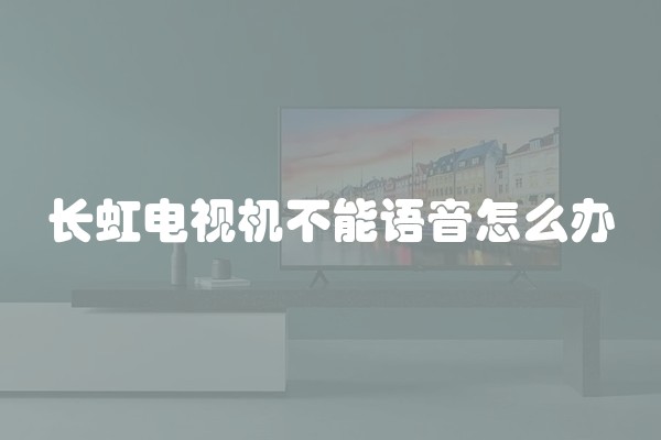 长虹电视机不能语音怎么办