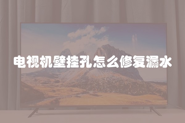 电视机壁挂孔怎么修复漏水