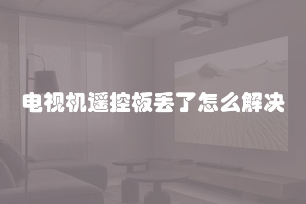 电视机遥控板丢了怎么解决
