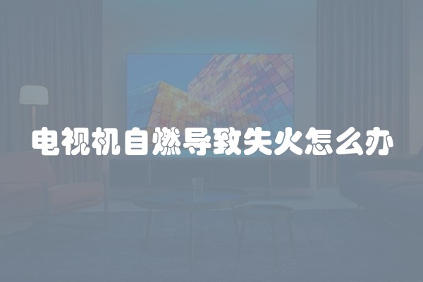 电视机自燃导致失火怎么办
