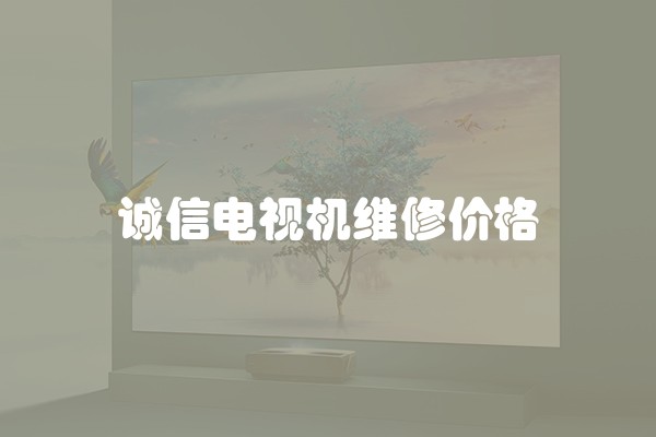诚信电视机维修价格