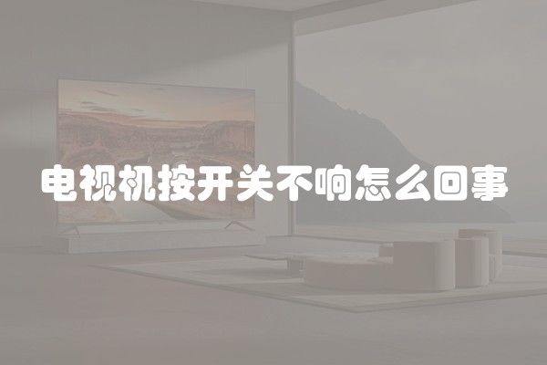 电视机按开关不响怎么回事