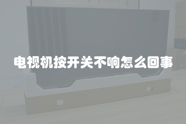 电视机按开关不响怎么回事