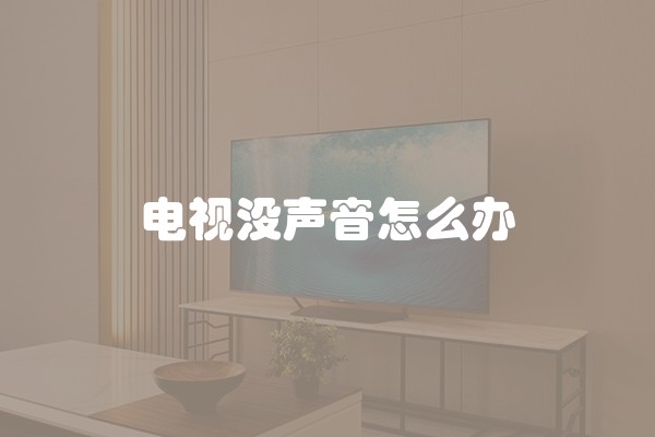 电视没声音怎么办