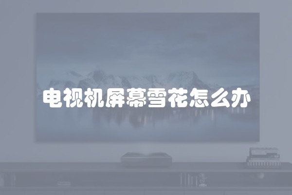 电视机屏幕雪花怎么办