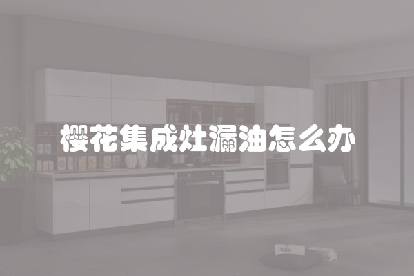 樱花集成灶漏油怎么办