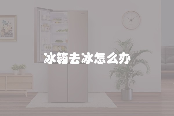冰箱去冰怎么办
