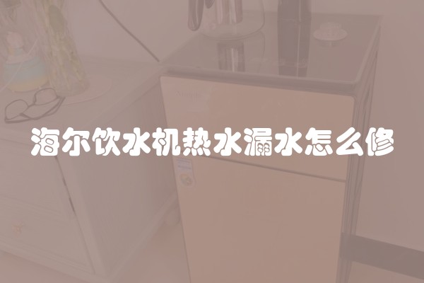 海尔饮水机热水漏水怎么修