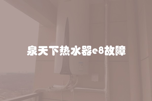 泉天下热水器e8故障
