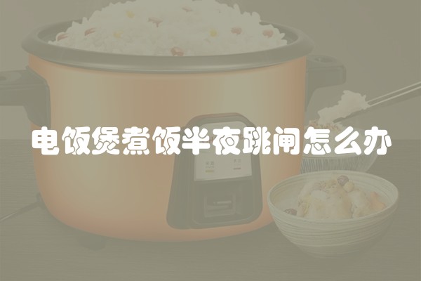 电饭煲煮饭半夜跳闸怎么办