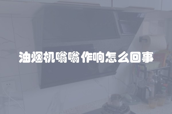 油烟机嗡嗡作响怎么回事