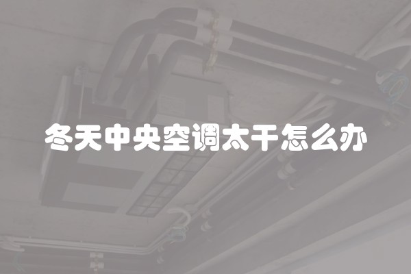 冬天中央空调太干怎么办