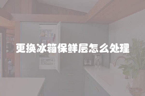 更换冰箱保鲜层怎么处理