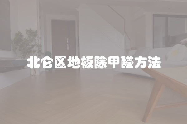北仑区地板除甲醛方法