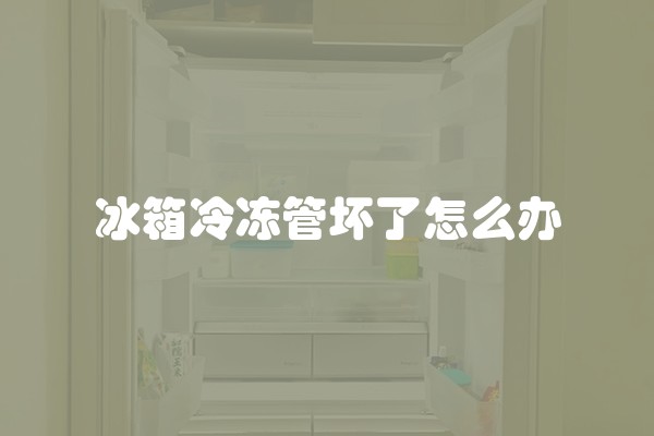 冰箱冷冻管坏了怎么办