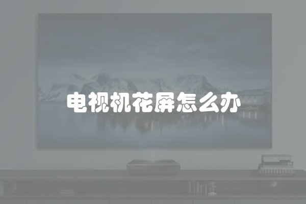 电视机花屏怎么办