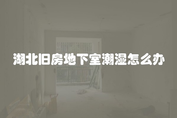 湖北旧房地下室潮湿怎么办