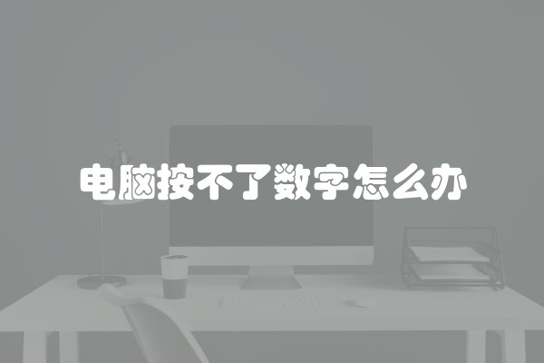 电脑按不了数字怎么办