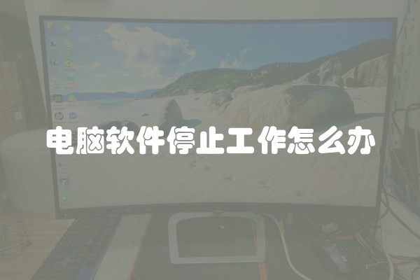 电脑软件停止工作怎么办