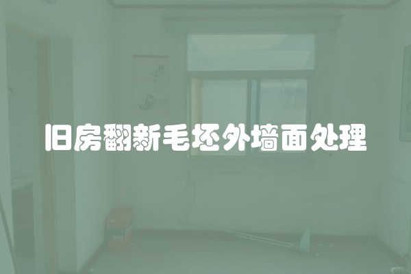 旧房翻新毛坯外墙面处理