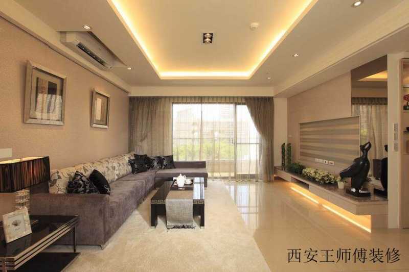 现代简约三居客厅装修设计