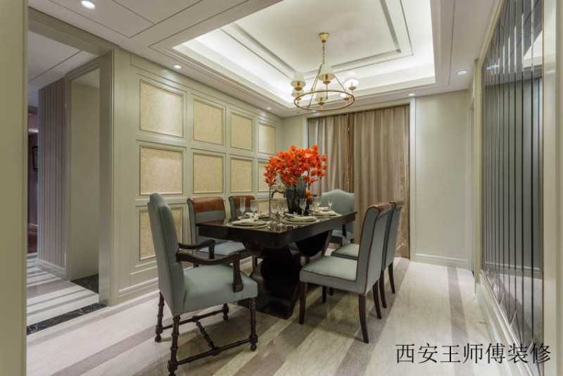 清雅含蓄美式风格餐厅设计装修图