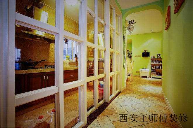 美式乡村风家居格拉门装饰