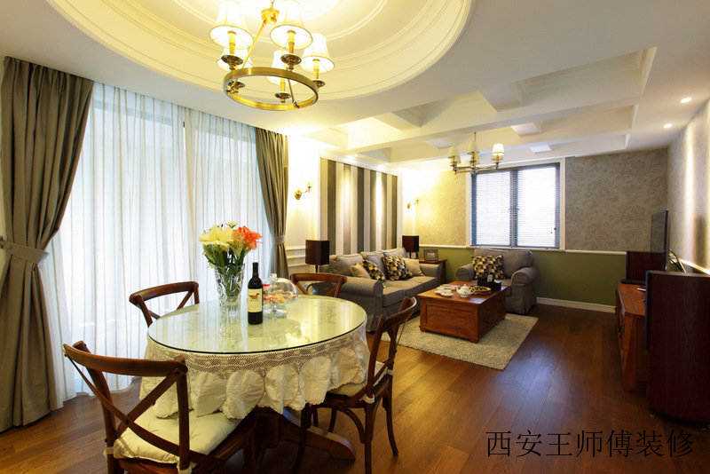 简朴美式乡村风餐厅装修展示图