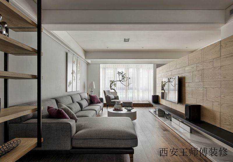 素雅幽静现代三居室之沙发搭配效果图